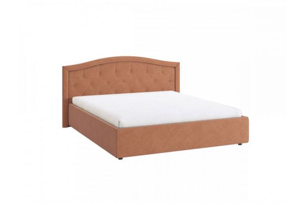 Кровать мягкая 1600 Верона-2 велюр персик