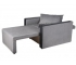 Кресло-кровать Милена с подлокотниками велюр серый