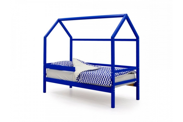 Кровать-домик Svogen с бортиком синий